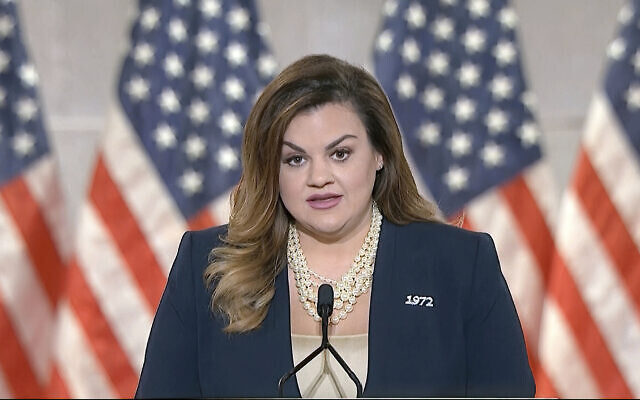 In this image from video, Abby Johnson speaks from Washington, during the second night of the Republican National Convention on August 25, 2020. (Courtesy of the Committee on Arrangements for the 2020 Republican National Committee via AP) In this image from video, Abby Johnson speaks from Washington, during the second night of the Republican National Convention on August 25, 2020. (Courtesy of the Committee on Arrangements for the 2020 Republican National Committee via AP)