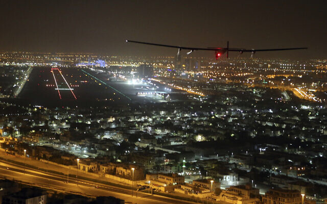 A plane approaches to land at Al Bateen Executive Airport in Abu Dhabi, United Arab Emirates, on Tuesday, July 26, 2016. (AP/Adam Schreck)