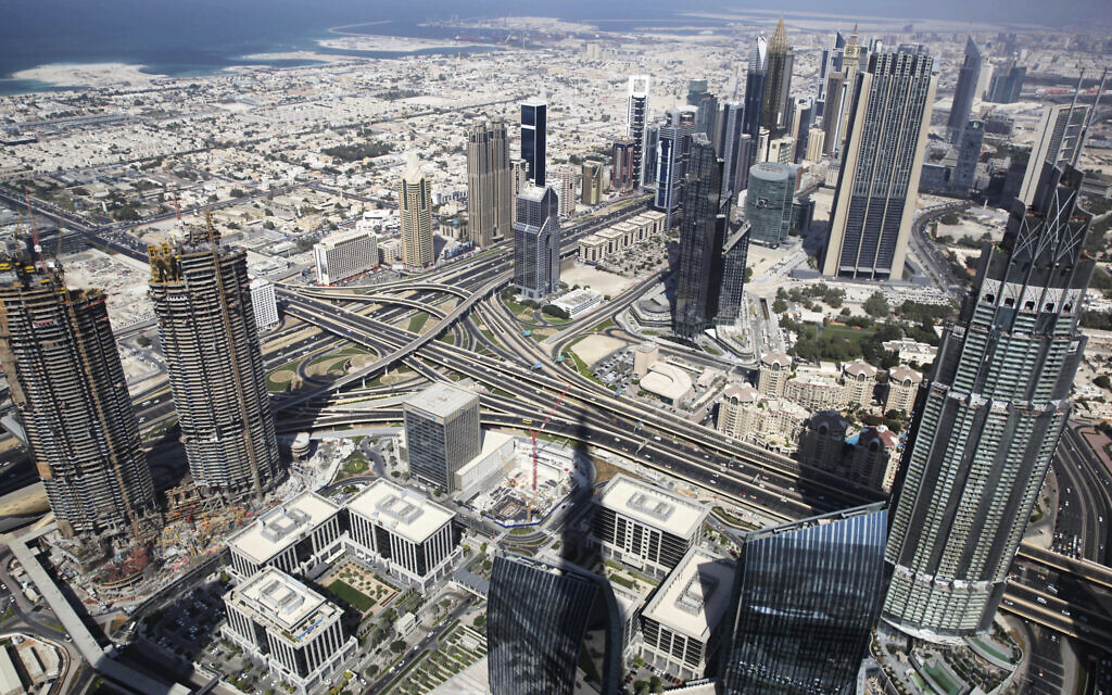 A general view of Dubai is shown from the Burj Khalifa tower, the world's tallest building, in Dubai, United Arab Emirates, November 8, 2016. (AP Photo/Jon Gambrell/File) A general view of Dubai is shown from the Burj Khalifa tower, the world's tallest building, in Dubai, United Arab Emirates, November 8, 2016. (AP Photo/Jon Gambrell/File)