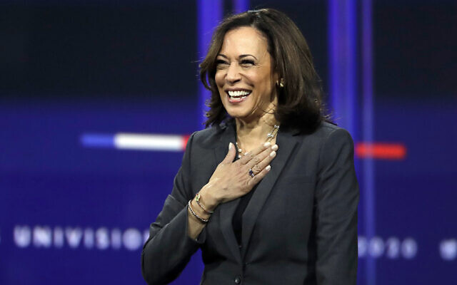 Sen. Kamala Harris, D-Calif., smiles during a presidential forum at the California Democratic Party's convention Saturday, Nov. 16, 2019, in Long Beach, California. (AP Photo/Chris Carlson) Sen. Kamala Harris, D-Calif., smiles during a presidential forum at the California Democratic Party's convention Saturday, Nov. 16, 2019, in Long Beach, California. (AP Photo/Chris Carlson)
