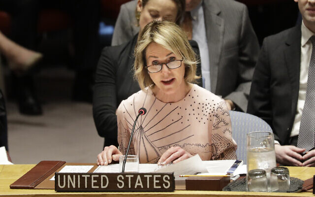 United States ambassador to the United Nations Kelly Craft speaks during a Security Council meeting at United Nations headquarters, Tuesday, Feb. 11, 2020. (AP Photo/Seth Wenig) United States ambassador to the United Nations Kelly Craft speaks during a Security Council meeting at United Nations headquarters, Tuesday, Feb. 11, 2020. (AP Photo/Seth Wenig)