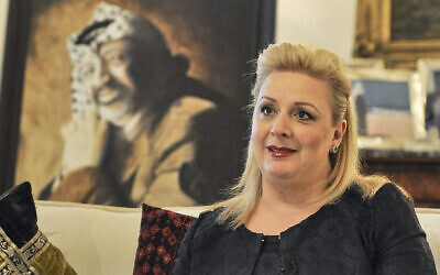 File: Suha Arafat at her home in Sliema, Malta, Thursday, Nov. 29, 2012 (AP Photo/Lino Azzopardi)