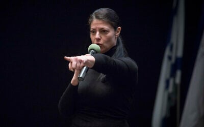Illustrative: Knesset Member Merav Michaeli speaks during the 'Economic Independence = Women Empowerment' conference ahead of international Woman's Day, at the Hebrew University in Jerusalem, on March 7, 2017. (Hadas Parush/Flash90)