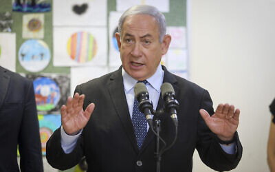 Prime Minister Benjamin Netanyahu in Jerusalem on August 25, 2020. (Marc Israel Sellem/Pool)
