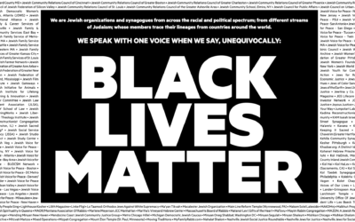 An ad taken out in the New York Times by over 600 Jewish organizations in support of the Black Lives Matter movement. (Courtesy)