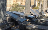 Illustrative: The aftermath of vandalism at the Oudtshoorn Jewish cemetery in South Africa. (Cape SAJB via JTA)