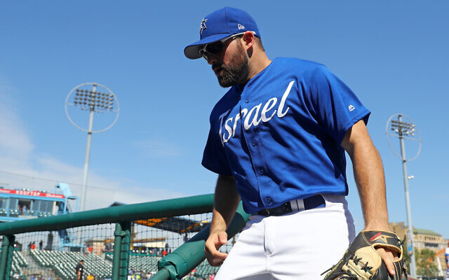 Cody Decker playing for Team Israel in a 2016 World Baseball Classic qualifier game at MCU Park in Brooklyn, New York, September 23, 2016. (Alex Trautwig/MLB via Getty Images/via JTA) Cody Decker playing for Team Israel in a 2016 World Baseball Classic qualifier game at MCU Park in Brooklyn, New York, September 23, 2016. (Alex Trautwig/MLB via Getty Images/via JTA)