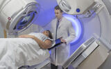 A woman receiving radiation therapy (iStock)