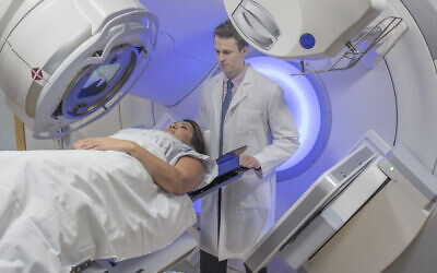 A woman receiving radiation therapy (iStock)