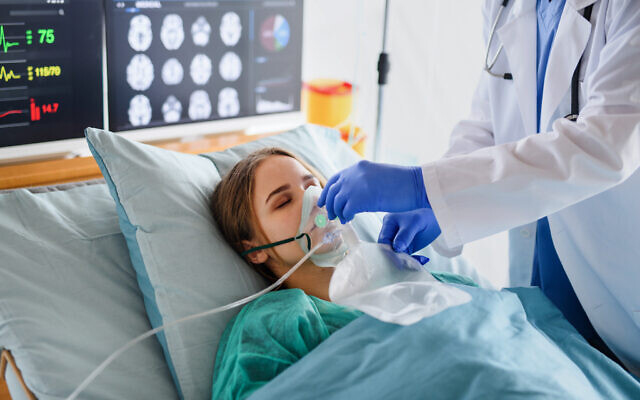 A coronavirus patient receiving breathing support. (iStock) A coronavirus patient receiving breathing support. (iStock)