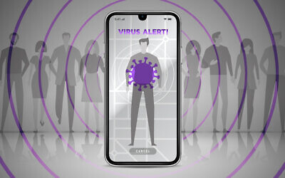 Illustrative image of a coronavirus tracking app (iStock)