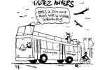 Vultures fly over a Jewish man in Antwerp, Belgium in a caricature from August 7, 2020 that critics say is anti-Semitic. (Pierre Kroll/Le Soir via JTA)