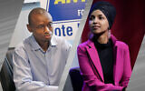 Antone Melton-Meaux is challenging incumbent Ilhan Omar in the 5th District Democratic primaries on August 11. (Photo of Antone Melton-Meaux: AP/ Jim Mone; Photo of Ilhan Omar: (AP/ Marcio Jose Sanchez)