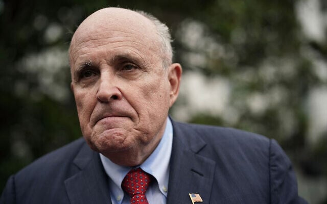 Rudy Giuliani, seen in 2018 (Alex Wong/Getty Images via JTA)