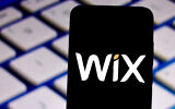 The Wix website-building app logo. (Rafael Henrique/SOPA Images/LightRocket via Getty Images/JTA)