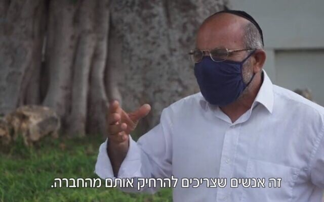Yona Avrushmi, who served 27 years in prison for killing activist Emil Grunzweig at a 1983 peace rally by throwing a hand grande into the crowd, as seen in an August 2020 TV report. (Screenshot/Channel 12) Yona Avrushmi, who served 27 years in prison for killing activist Emil Grunzweig at a 1983 peace rally by throwing a hand grande into the crowd, as seen in an August 2020 TV report. (Screenshot/Channel 12)