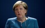 German Chancellor Angela Merkel gives a statement on September 2, 2020, at the Chancellery in Berlin about tests carried out by the German army on Russian opposition leader Alexei Navalny. (Markus Schreiber/POOL/AFP)