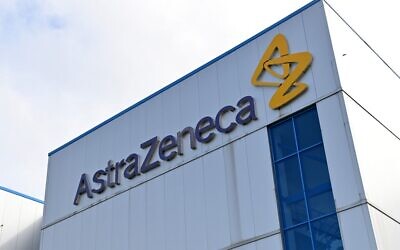 The offices of British-Swedish multinational pharmaceutical and biopharmaceutical company AstraZeneca PLC in Macclesfield, England, on July 21, 2020. (Paul Ellis/AFP)