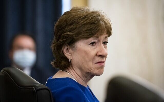 Republican Senator Susan Collins of Maine attends a hearing on Capitol Hill in Washington on June 10, 2020. (Al Drago/various sources/AFP) Republican Senator Susan Collins of Maine attends a hearing on Capitol Hill in Washington on June 10, 2020. (Al Drago/various sources/AFP)