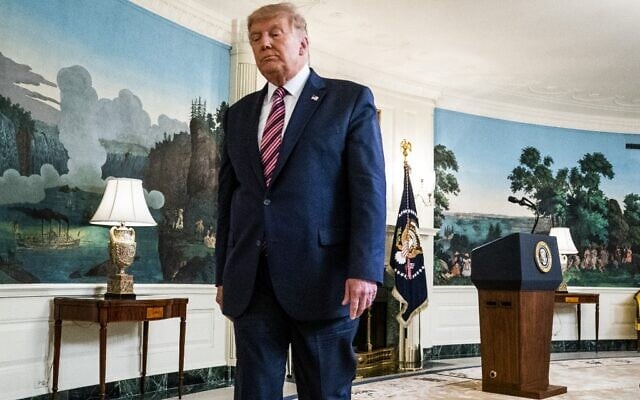 US President Donald Trump departs after speaking about his list of potential Supreme Court nominees in the Diplomatic Reception Room of the White House on September 9, 2020, in Washington, DC. (Doug Mills-Pool/Getty Images/AFP) US President Donald Trump departs after speaking about his list of potential Supreme Court nominees in the Diplomatic Reception Room of the White House on September 9, 2020, in Washington, DC. (Doug Mills-Pool/Getty Images/AFP)