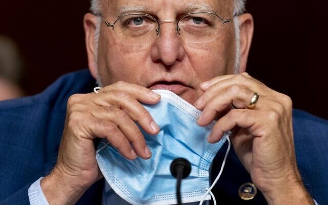 Centers for Disease Control and Prevention (CDC) Director Dr. Robert Redfield speaks at a hearing of the Senate Appropriations subcommittee reviewing coronavirus response efforts on September 16, 2020 in Washington, DC. (Andrew Harnik-Pool/Getty Images/AFP) Centers for Disease Control and Prevention (CDC) Director Dr. Robert Redfield speaks at a hearing of the Senate Appropriations subcommittee reviewing coronavirus response efforts on September 16, 2020 in Washington, DC. (Andrew Harnik-Pool/Getty Images/AFP)