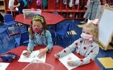 Kindergartners at the Moriah School in Englewood, New Jersey, one of seven Bergen County schools to urge families to abide by school guidelines outside of school. (Courtesy of the Moriah School via JTA)