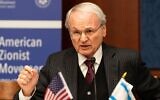 Morton Klein (Mort Klein), President of the Zionist Organization of America, in Washington, DC on December 12, 2018. (Michael Brochstein/SOPA Images/LightRocket via Getty Images/JTA)