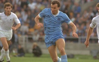 Israeli soccer legend Ronny Rosenthal in action. (Courtesy)