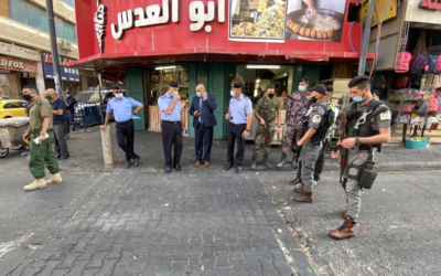 Palestinian security forces deploy in Bethlehem on Thursday, September 17, 2020 (Wafa)