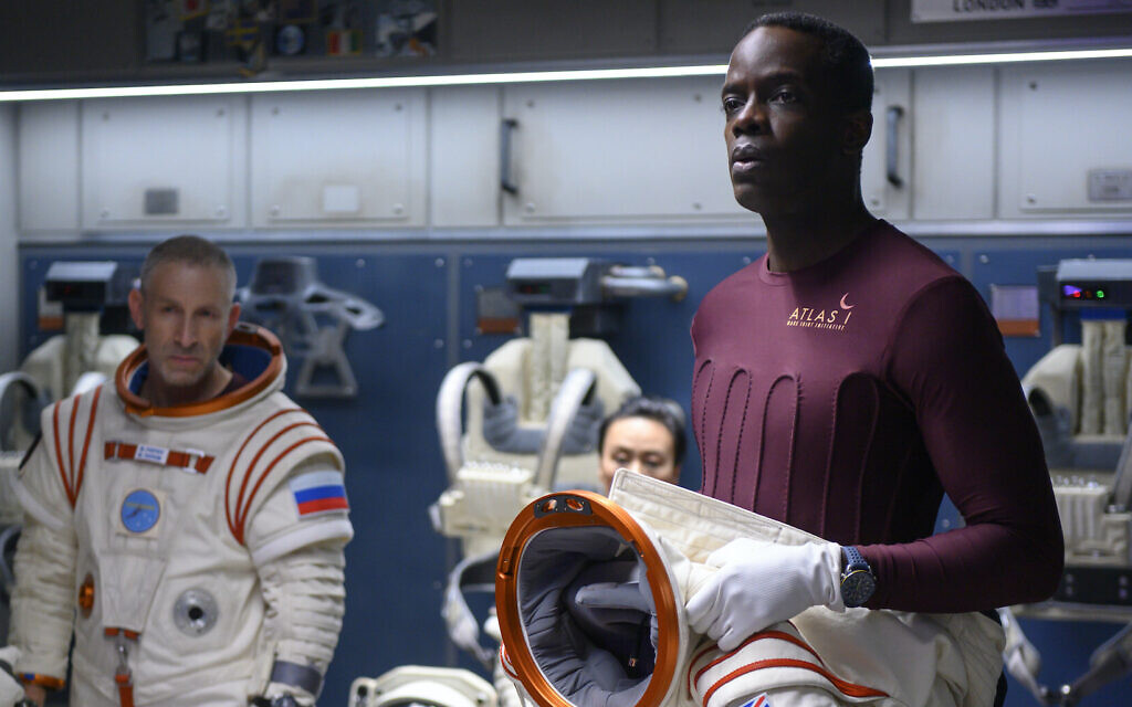 Ato Essandoh, right, as Kwesi Weisberg-Annan in Netflix's space drama 'Away.' (Diyah Pera/Netflix/via JTA) Ato Essandoh, right, as Kwesi Weisberg-Annan in Netflix's space drama 'Away.' (Diyah Pera/Netflix/via JTA)