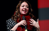 Liz Garbus speaks at the premiere of the Netflix film "Lost Girls" in Park City, Utah, Jan. 28, 2020 (Joe Scarnici/Getty Images for Netflix via JTA)