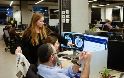 Aidoc's employees in Tel Aviv. (Guy Shriber)