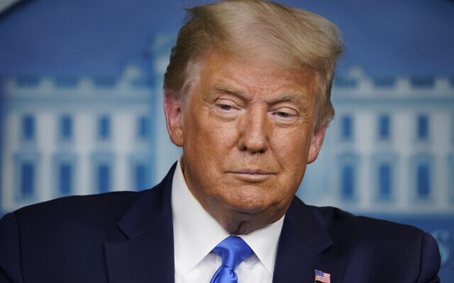 US President Donald Trump speaks during a news conference in the James Brady Press Briefing Room of the White House Wednesday, September 23, 2020, in Washington. (AP Photo/Evan Vucci) US President Donald Trump speaks during a news conference in the James Brady Press Briefing Room of the White House Wednesday, September 23, 2020, in Washington. (AP Photo/Evan Vucci)