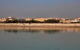 The US embassy, seen from across the Tigris River in Baghdad, Iraq, January 3, 2020. (AP/Khalid Mohammed)