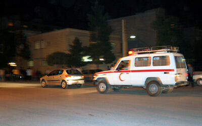 Illustrative - An ambulance is seen in the city of Shiraz, April 12, 2008 (AP Photo)