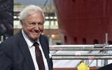David Attenborough at a ceremony for the naming of the RRS Sir David Attenborough at Camel Laird shipyard, Birkenhead, England, September 26, 2019. (Asadour Guzelian/Pool Photo via AP)