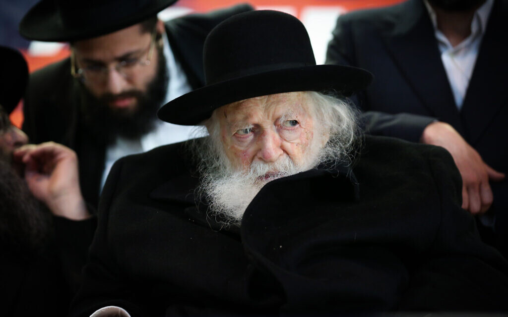 Rabbi Chaim Kanievsky in the northern Israeli city of Safed, February 26, 2020. (David Cohen/Flash90) Rabbi Chaim Kanievsky in the northern Israeli city of Safed, February 26, 2020. (David Cohen/Flash90)