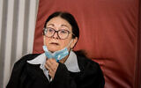 Chief Justice Esther Hayut, at the Supreme Court on May 11, 2020. (Yonatan Sindel/Flash90)