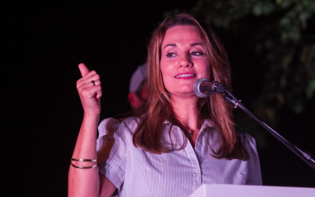 Likud MK Yifat Shasha-Biton speaks outside her home in Zichron Yaakov, on August 2, 2020 (Flash90) Likud MK Yifat Shasha-Biton speaks outside her home in Zichron Yaakov, on August 2, 2020 (Flash90)