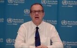Screen capture from video of World Health Organization Europe director Hans Kluge. (YouTube)
