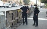 Police next to barriers near the Prime Minister's Residence, Jerusalem, August 29, 2020 (Israel Police)