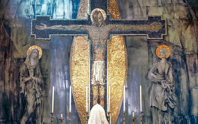 'The Crucifixion' mural in the Church of the Holy Rosary in Oldham by artist George Mayer-Marton. (Estate of George Mayer-Marton)