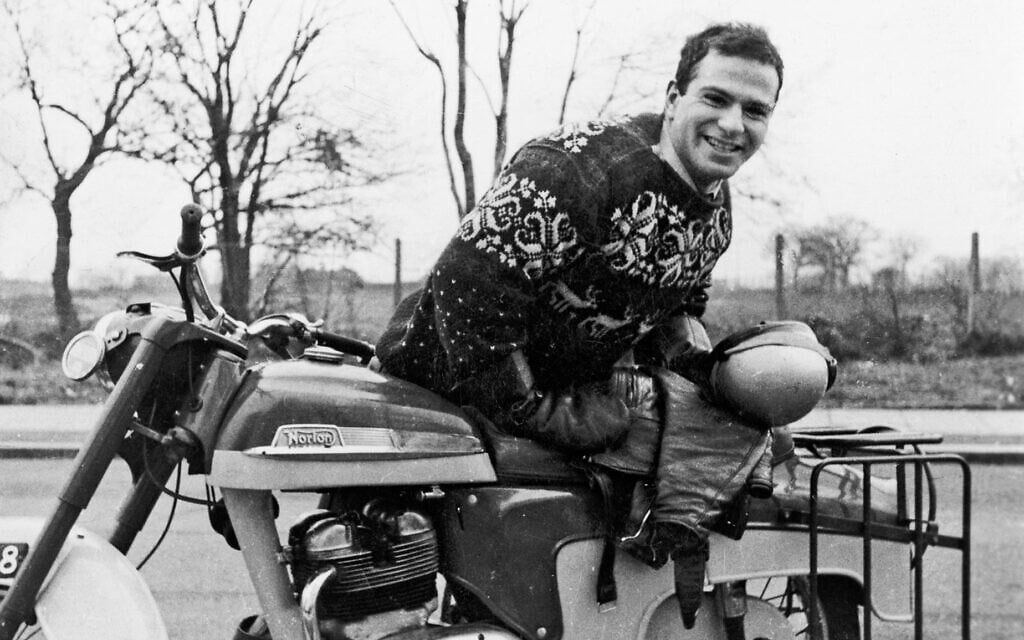 A photo of Oliver Sacks as a young man with his motorcycle featured in the Ric Burns documentary, 'Oliver Sacks: His Own Life.' (Courtesy)
