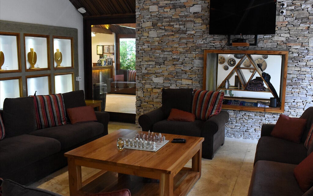 Lodge at Heaven Retreat in Kigali is adjacent to the property’s Fusion restaurant, February 2020. (Larry Luxner/Times of Israel)