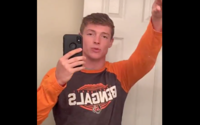 2nd Lt. Nathan Freihofer in a TikTok video published on August 28, 2020. (Screen capture/Twitter)