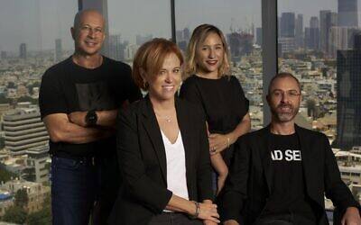Team8's Fintech team: Yuval Tal, left to right, Rakefet Russak-Aminoach, Galia Beer-Gabel and Ronen Assia (Ron Kedmi)
