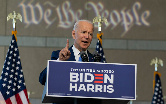 Democratic presidential candidate and Joe Biden speaks about the Supreme Court in Philadelphia, September 20, 2020. (AP Photo/Carolyn Kaster) Democratic presidential candidate and Joe Biden speaks about the Supreme Court in Philadelphia, September 20, 2020. (AP Photo/Carolyn Kaster)
