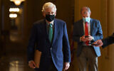 Senate Majority Leader Mitch McConnell of Kentucky walks to the Senate floor, September 14, 2020, on Capitol Hill in Washington. (AP Photo/Jacquelyn Martin)