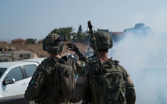 Israeli troops take part in a surprise exercise simulating a kidnapping in the West Bank in September 2020. (Israel Defense Forces) Israeli troops take part in a surprise exercise simulating a kidnapping in the West Bank in September 2020. (Israel Defense Forces)