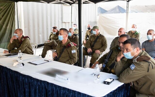 IDF Chief of Staff Aviv Kohavi visits a surprise exercise simulating a kidnapping in the West Bank in September 2020. (Israel Defense Forces) IDF Chief of Staff Aviv Kohavi visits a surprise exercise simulating a kidnapping in the West Bank in September 2020. (Israel Defense Forces)